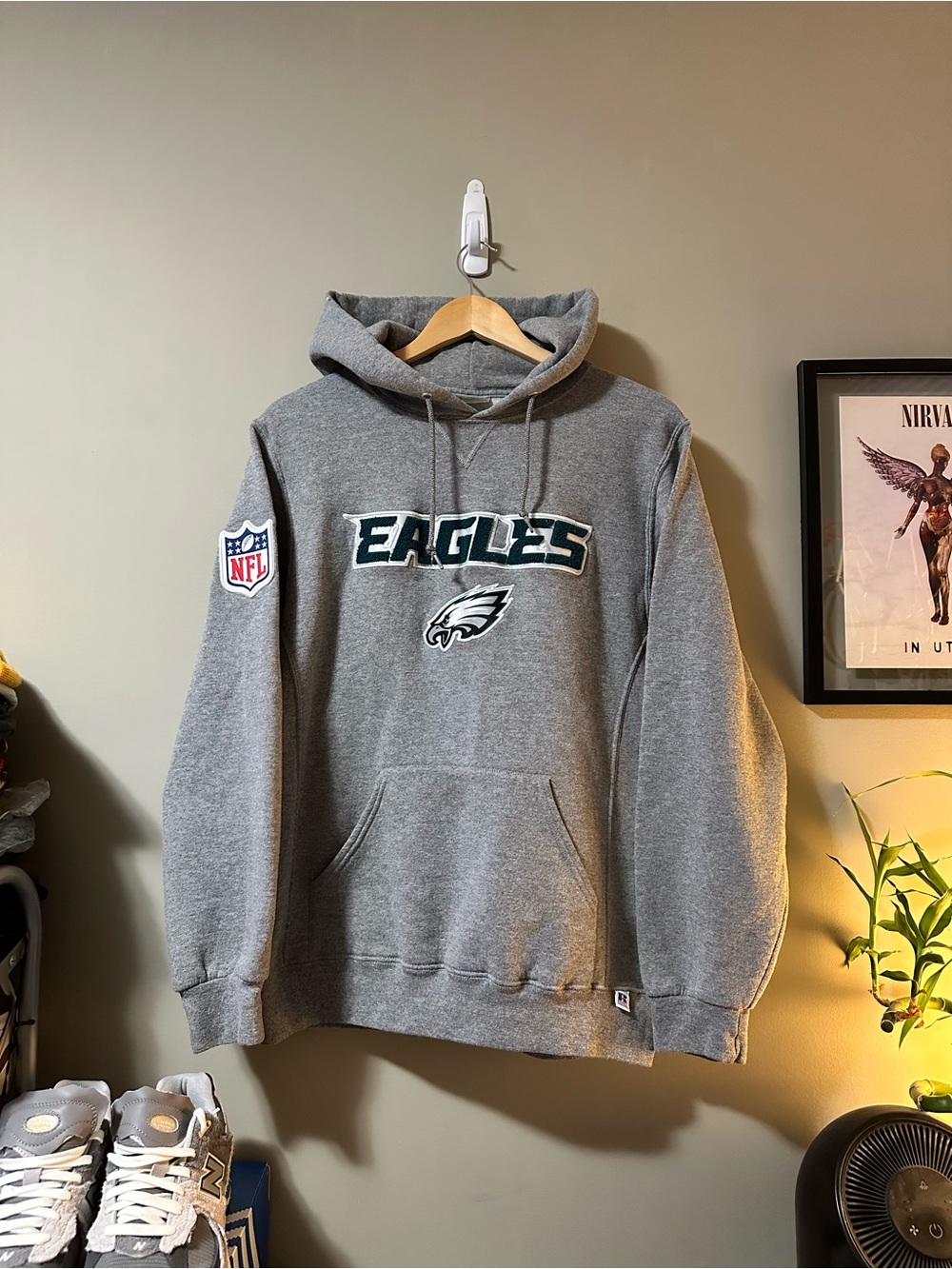 Russell Athletic Gray Philadelphia Eagles Pullover Hoodie